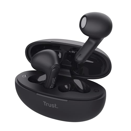 Trust Yavi Auricolari Bluetooth Con Microfono Dual Enc Cancellazione Rumore, 23 Ore Di Batteria, 85% Plastica Riciclata, Cuffie Wireless Bluetooth Bud