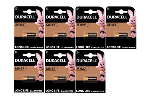 7X Duracell Mn27 27A A27 8Lr732 (7 Blister Da 1 Batteria) 7 Pile