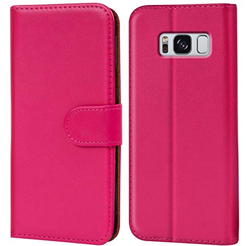 Verco Custodia Per Samsung Galaxy S8 Plus, Case Per Galaxy S8+ Cover Pu Pelle Portafoglio Protettiva, Rosa