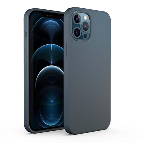 N Newtop Custodia Cover Compatibile Per Iphone 12/12 Pro, Ori Case Guscio Tpu Silicone Semi Rigido Colori Microfibra Interna Morbida (Blue Whale)