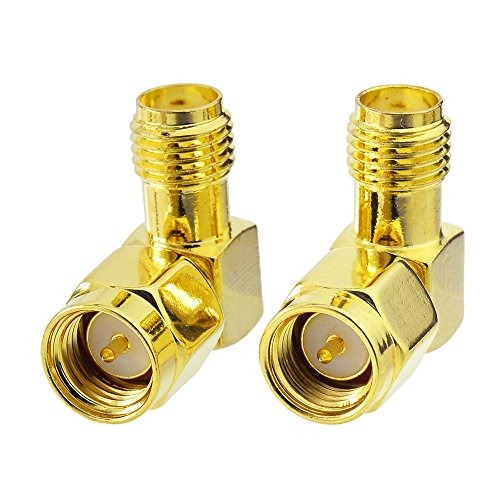Eightwood Adattatore Sma Femmina Ad Angolo Retto A Sma Maschio 2 Pz Per Ccu3 Hsdpa Antenna Huawei 2G 3G 4G Lte Umts Mobile Broadband