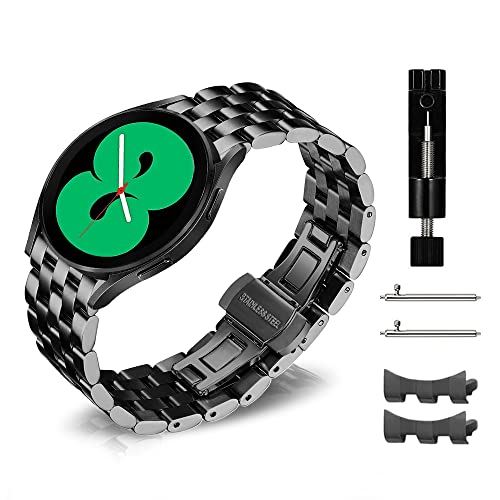 Kogiio 20Mm Acciaio Inossidabile Cinturino Per Samsung Galaxy Watch 6 Classic 43Mm 47Mm / Galaxy Watch 6/5/ 4 40Mm 44Mm / Watch 5 Pro 45Mm - Nero