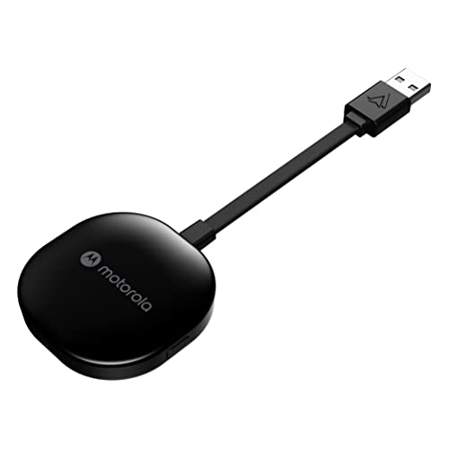 Motorola Ma1 Android Auto Adattatore Wireless Per Auto - Connessione Istantanea Dallo Smartphone Allo Schermo Dell'Auto Con Facile Configurazione - Ad