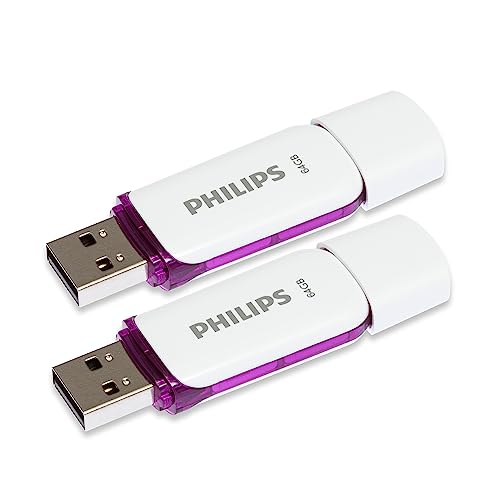 Unità Flash Usb Philips Snow Edition 64 Gb, Usb 2.0, Confezione Da 2