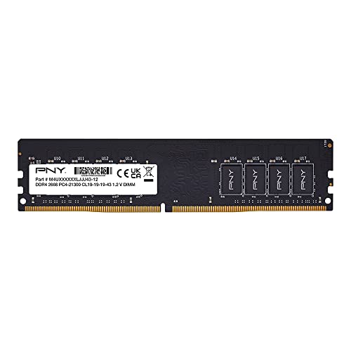 Pny Ddr4 2666 Mhz Memoria Per Notebook Ram Performance Ddr4 Dimm 2666 Mhz 16Gb, Nero
