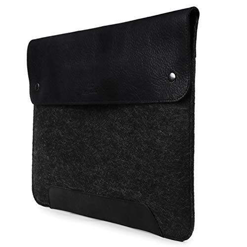 Megagear Custodia In Vera Pelle E Pile Per Macbook Pro E Macbook Air, 14-13 Pollici (M2, M2 Pro, M2 Max, M1) -13.3 Pollici-Ipad Pro 12.9 Pollici-Model
