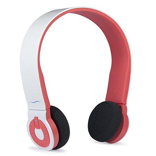 Hi-Fun Hi-Edo, Cuffie Bluetooth Con Tasti Di Comando Integrati, Colore Bianco/Rosso