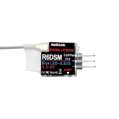 Radiolink R6Dsm 2.4Ghz 10 Canali Ricevitore Micro Rc Sbus/Ppm Per Mini Fpv Racing Drone, Quadricotteri Aerei, At9S At9S Pro/At10/At10Ii Trasmettitore
