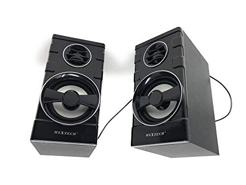 Vetrineinrete® Coppia Casse Rettangolari Speaker Wired 20 Watt Altoparlanti Per Computer Pc Con Attacco Usb 2.0 E Aux Per Pc Notebook Ca-Ss002 M19