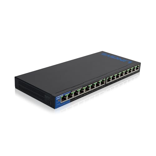 Linksys Lgs116P-Eu Switch Di Rete Gigabit Non Gestito A 16 Porte, 1.000 Mbps, 8 Porte Poe+, Per Aziende, Uffici Domestici, Sorveglianza Ip, Sdoppiator