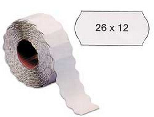 Rotolo Prezzatrice Markin 1500 Etichette 26X12 Bianche Rimovibil A Onda [3502612Rim]