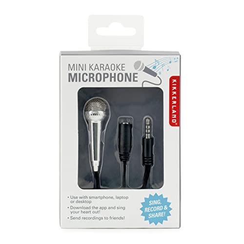 Kikkerland Mini Karaoke Microphone-Silver