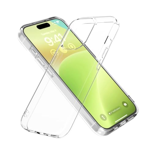 Captor Cover Trasparente Per Iphone 15 Pro Max 6.7 Pollici, Custodia In Silicone Flessibile Morbida E Sottile, Protezione Di Alta Qualità Con Bordo Ri