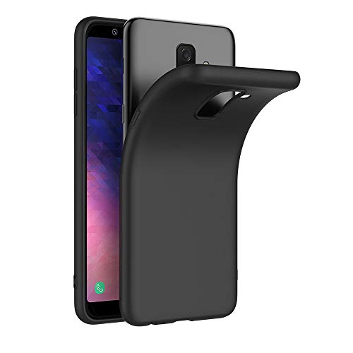 Aicek Cover Per Samsung Galaxy A6 Plus 2018, Cover Samsung A6 Plus 2018 Nero Silicone Case Molle Di Tpu Sottile Custodia Per Galaxy A6 Plus 2018 (6,0