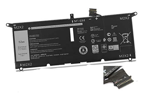Askc 52Wh Dxgh8 Batteria Per Dell Xps 13 9370 2018 Series Xps 13-9370-D1605G 13-9370-D1605S 13-9370-D1705G D1705S D1805G D1809G D1905Tg D2905G 13 9380