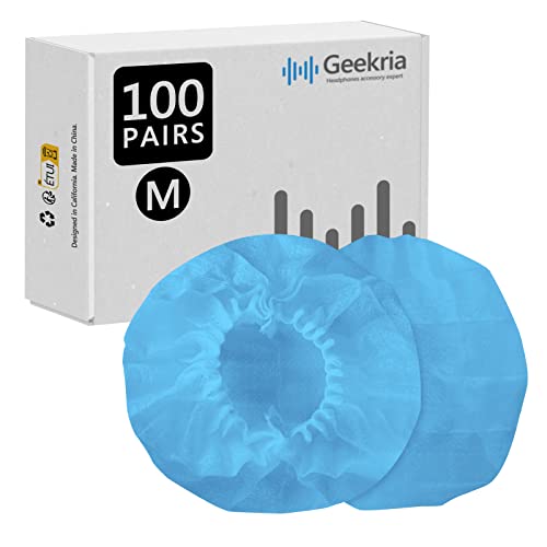 Geekria 100Pairs Sanitario E Monouso Fodere Elastiche Per Jbl Tune700Bt, E65Btnc, E55Bt, Everest 750Nc, Protettive Earpads Covers (3.14-4.33Inches)