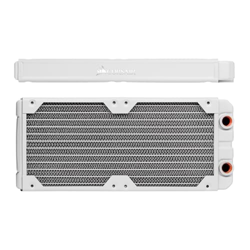Corsair Hydro X Serie, Xr5 240 Mm Radiatore Spessore Per Raffreddamento A Liquido, Doppi Supporti Ventole Da 120 Mm, Installazione Struttura Di Rame D