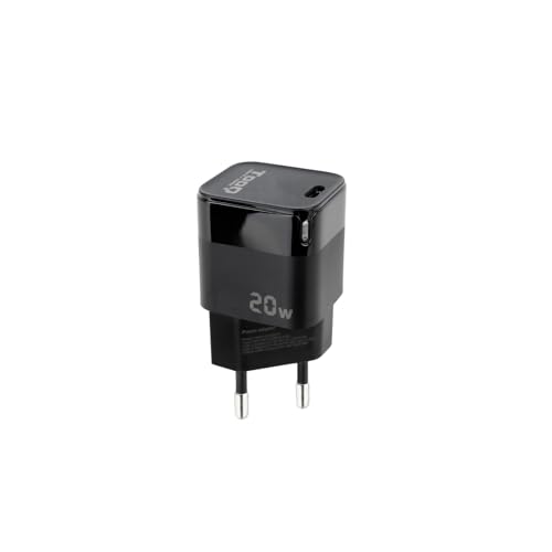 Tooq Tqwc-Pd20 - Caricatore Da Muro Con Porta Usb-C Con Pd Da 20 W, Compatibile Con Huawei, Xiaomi E Altri, Nero