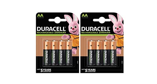 8X Duracell Aa Ricaricabile 2500 Mah (2 Blister Da 4 Batterie) 8 Pile Stilo Ricaricabili