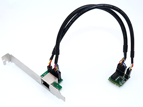Computer District - Scheda Di Rete M2 2230(Key A + Key E) - 1 Porta Rj45 Gigabit Ethernet 10/100/1000Mbps - Chipset Realtek Rtl8111 - Equerres Low E H