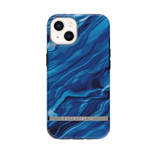Richmond & Finch Custodia Progettata Per Iphone 13 | Compatibile Con La Ricarica Wireless | Design Onde Blu Da 6,1 Pollici | Protezione Anticaduta D