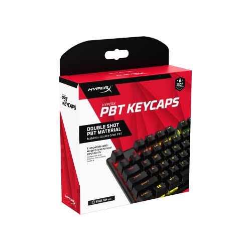 Hyperx Copritasti In Pbt, Set Completo Da Tastiera, Materiale Double Shot Pbt, Layout Inglese (Us), 104, Nero