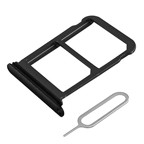 Mmobiel Doppio Vassoio Carta Sim Compatibile Con Huawei P20 2018 - Porta Scheda Sim - Inclusa Guarnizione Di Gomma E Sim Pin - Nero