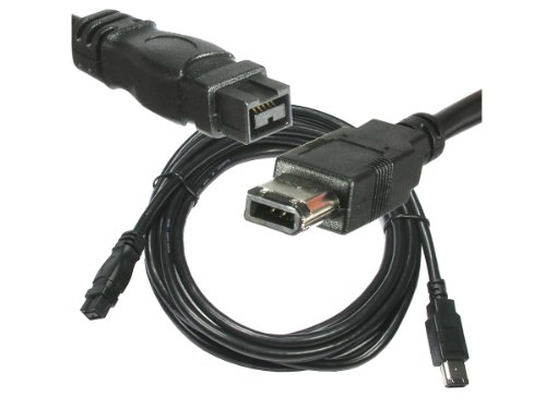 Kalea-Informatique Cavo Adattatore, Da Firewire 400 Ieee1394A 6 Pin A Firewire 800 Ieee1394B 9 Pin Maschio. Lunghezza 1,8 M