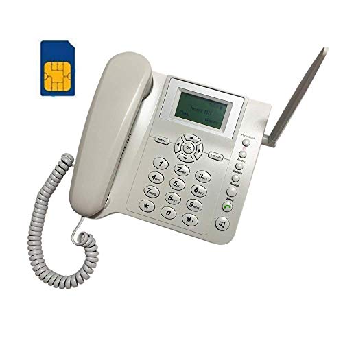 Bw Telefono Con Slot Sim Gsm Bianco - Fisso Da Tavola/Scrivania - Per Anziani - Tim Vodafone Wind Quadband
