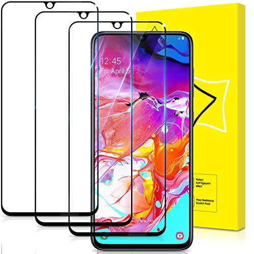 Giiyoon Pellicola Protettiva 3 Pezzi, Vetro Temperato Film Compatible Samsung Galaxy A70, Protezione Schermo 9H[Copertura Completa][Anti Graffio][Senz