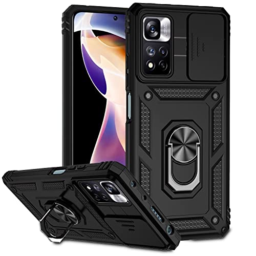 Amwei Cover Per Xiaomi Redmi Note 11 Pro 4G / 5G, Tpu Silicone E Pc Antiurto Custodia, Protettiva Case Con 360° Girevole Anello E Coperchio Della Foto