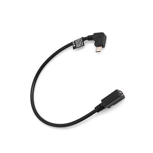 System-S Micro Usb 90 ° Angolato A Sinistra Ad Angolo Maschio A Micro Usb Femmina Cavo Dati Cavo Di Ricarica Ca. 27 Cm Adattatore Cavo Di Estensione