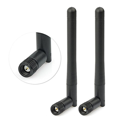 Eightwood 2.4G Antenna Wlan Antenna 3Dbi Omni Con Adattatore Sma 2Pcs Per Wirelesse Wifi Router Bluetooth