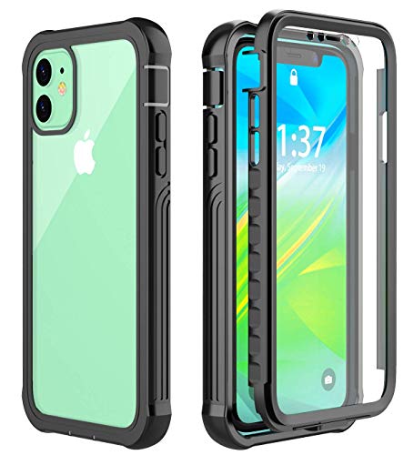 Aicase Coque 360 Iphone 11, De Qualité Militaire, Coque De Protection Integrale Antichoc Avec Protecteur D'Écran Intégré Pour Iphone 11 6.1'' 2019