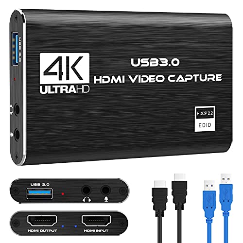 Rybozen Game Capture Card Usb 3.0 Video Card Hd 1080P Hdmi Registrazione Video Con Trasmissioni Live Registratore Dispositivo Streaming Per Windows Li
