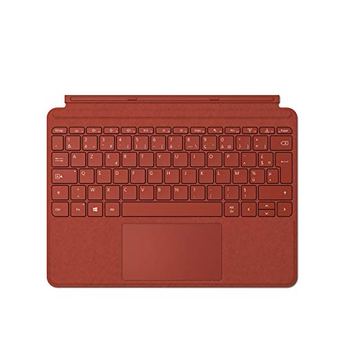Microsoft Surface Go Signature Type Cover Keyboard, Tastiera Azerty Francese - Rosso Papavero (Alcantara) - Compatibile Solo Con Surface Go, Surface G