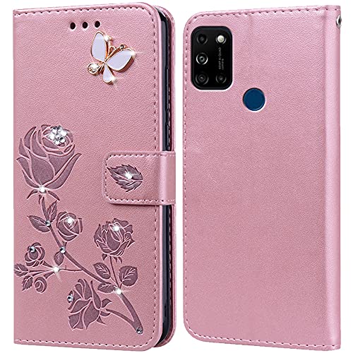 Pkqtop Cover Per Wiko View 5 Plus/View 5 Custodia,Carta Fessura,Supporto Stand,Silicone Tpu,Flip Protettiva Case Per Wiko View 5