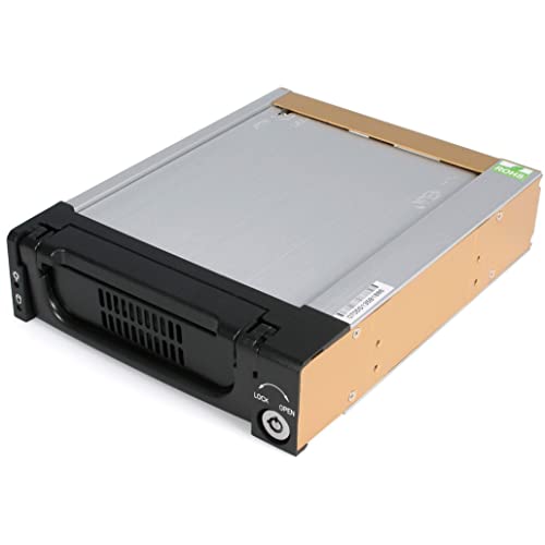 Startech.Com Cassetto Rack Portatile Per Disco Rigido Sata Da 5,25", Robusto, In Alluminio E Di Colore Nero (Drw150Satbk)