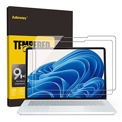 Adeway [2 Pezzi] Surface Laptop Studio 2/1 14.4" Pellicola Salvaschermo In Vetro Temperato, Ultra Sensibile/Hd Trasparente, Facile Da Installare (Mode
