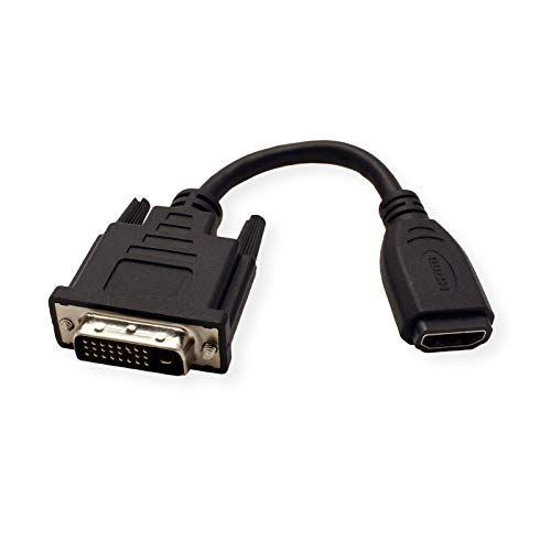 Value Hdmi Dvi - Cavo Adattatore Hdmi Bu Dvi-D St 12993116, Colore: Nero