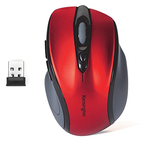 Kensington K72422Ww Mouse Pro Fit Wireless, Mouse Ottico Di Medie Dimensioni, 5 Pulsanti E Design Ergonomico Per Destrorsi, Connessione Plug & Play, C