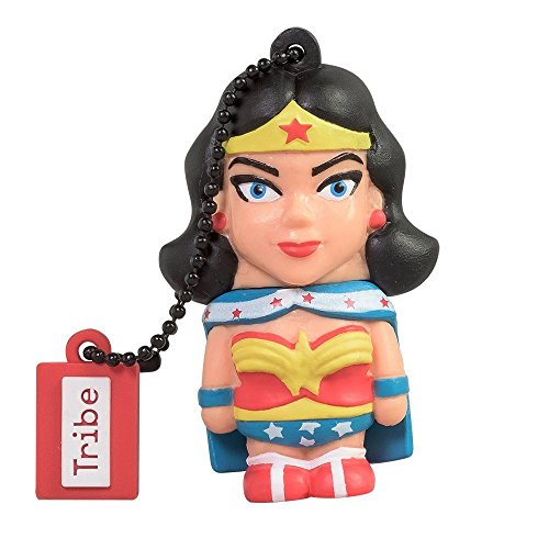 Tribe - Chiavetta Usb 8 Gb Wonder Woman - Memoria Flash Drive 2.0, Personaggio Originale Dc Comics, Pennetta Usb Compatibile Con Windows, Linux E Mac