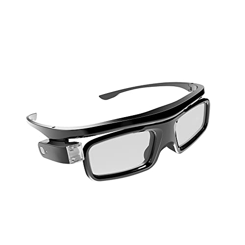Byintek Occhiali 3D Ricaricabili Per Proiettore Dlp 3D Ufo P20 R19 U70 Pro, Otturatore Attivo Dlp-Link Real 3D Shocking, Perfetto Per Film E Giochi 3D