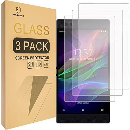 Mr.Shield Pellicola Protettiva Per Razer Phone/Razer Phone 2 Vetro Temperato [9H Durezza] [3 Pezzi] Protezione Schermo Senza Bolle