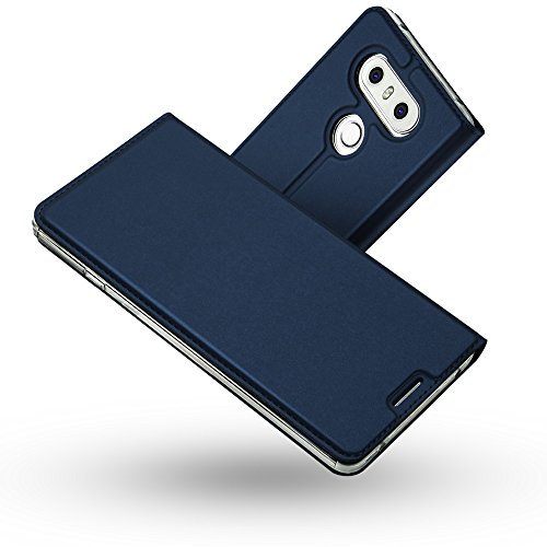 Radoo Custodia Lg G6, Slim-Fit Folio Premium Cover Lg G6 Vintage Pu Pelle Con [Kickstand] Tasca Stile Unico Sottile Funzione Tpu Antiurto Flip Cover A