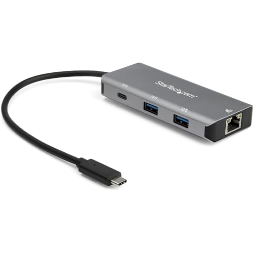 Startech.Com Hub Usb-C A 3 Porte Con Porta Lan, 10 Gbps, 2 Usb-A E 1 Usb-C (Hb31C2A1Cgb)