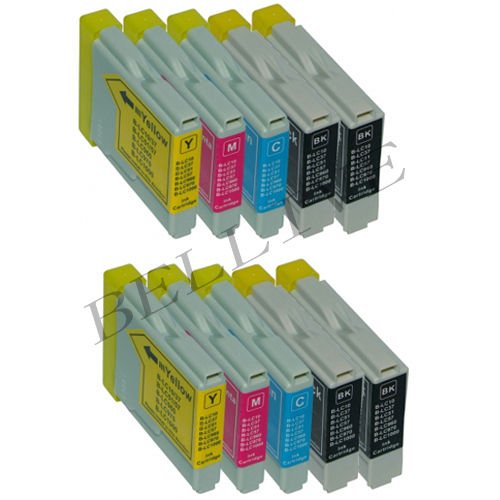 10 Cartucce Compatibili Per Brother Lc 970 Lc 1000 Dcp-130C / Dcp-135C / Dcp-150C / Dcp-153C / Dcp-157C / Dcp-330C / Dcp-350C / Dcp-540Cn / Dcp-560Cn