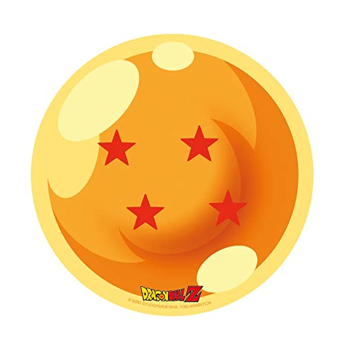 Mousepad - Dragon Ball - Sfera Del Drago 4 Stelle Tappetino Per Mouse Sagomato Rotondo Diam. 21Cm Abystyle, Multicolore