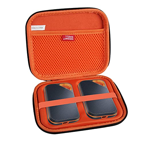Adada Hermitshell - Custodia Rigida Da Viaggio Per Ssd Portatile Sandisk Da 500 Gb, 1 Tb, 2 Tb, 4 Tb, Extreme Pro (Custodia Per 2 Dischi Rigidi)