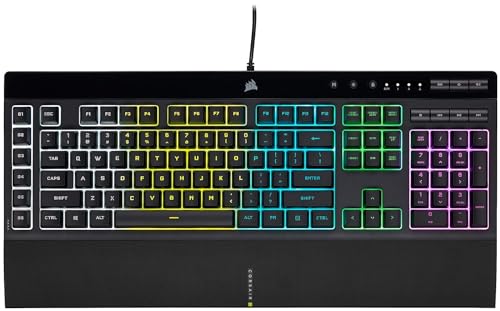 Teclado (Ingles) Corsair K55 Rgb Pro Gaming Backlit Zoned Rgb Led Rubberdome